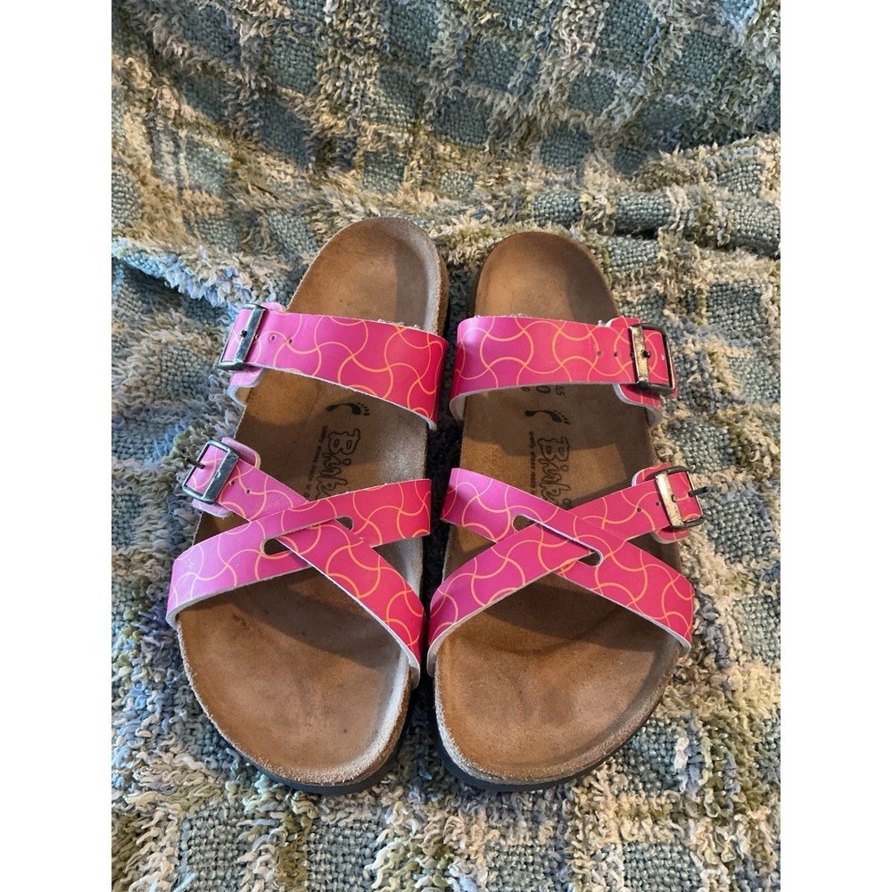 Birkenstock Birki's Pink Sandals Sz 39 Women's Rave NEW